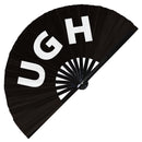 Ugh hand fan foldable bamboo circuit hand fan Ugh!. words expressions statement gifts Festival Party accessories Rave handheld fan Clack fans