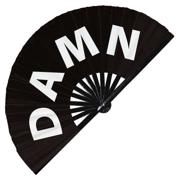 damn hand fan OMG foldable bamboo circuit hand fan damn! words expressions statement gifts Festival accessories Rave handheld fan Clack fans