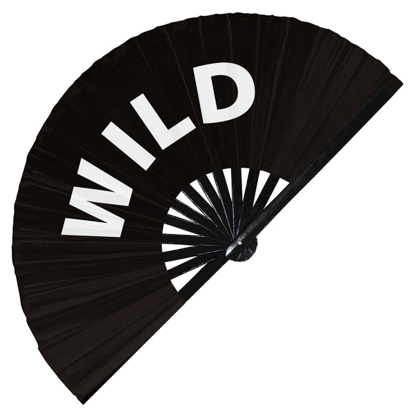 Wild Handheld Bamboo Hand Large Fan Party Accessories Rave Event Circuit Festivals Hand Fan