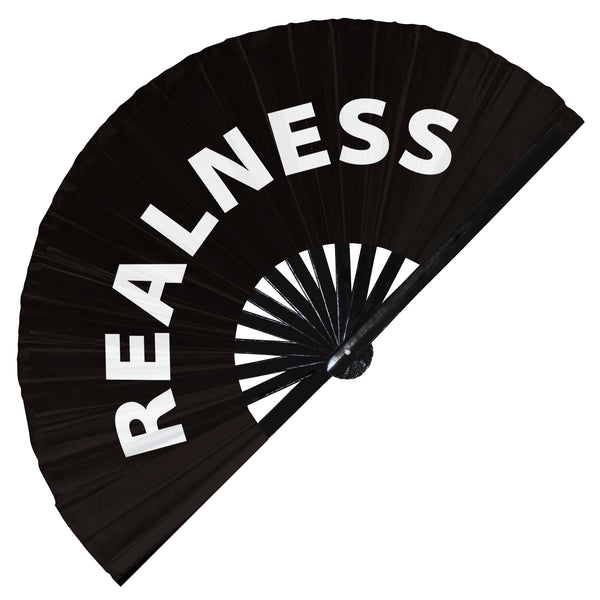 realness hand fan foldable bamboo circuit real rave hand fans outfit party gear gifts toys music festival rave accessories essential for men and women wear