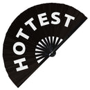 Hottest hand fan foldable bamboo circuit hot hand fan words expressions statement gifts Festival accessories Party Rave handheld fan Clack fans gag joke gifts