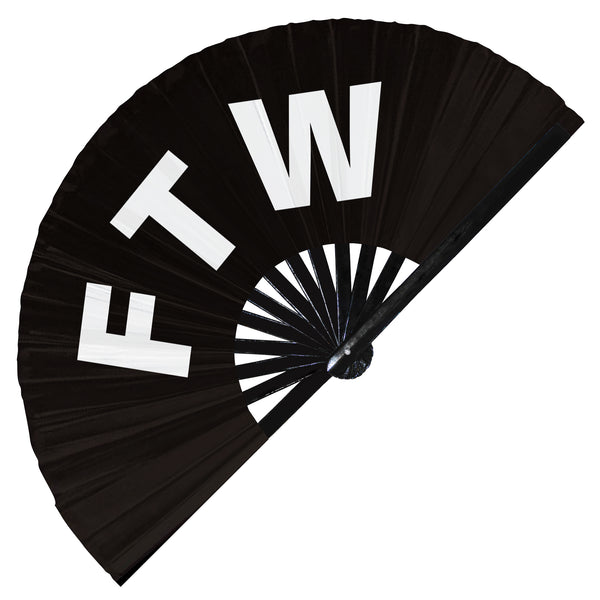 ftw for the win Hand Fan UV Glow Handheld Bamboo Fans chat abbreviations expressions Foldable Hand Fan Clack fans Rave fans