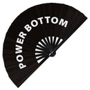 Power Bottom Hand Fan UV Glow Pride Handheld Bamboo Fans LGBT Sexual Orientation Foldable Hand Fan Clack fans Rave fans