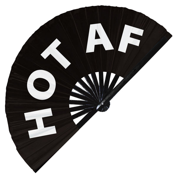 hot af hand fan OMG foldable bamboo circuit hand fan hot as fuck words expressions statement gifts Festival accessories Rave handheld fan Clack fans