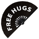 Free Hugs Bamboo Hand Fan