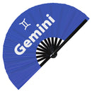 Gemini Zodiac Sign Bamboo Hand Fan