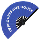 I Love Progressive House Bamboo Hand Fan