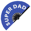 Super Dad hand fan foldable bamboo circuit hand fan funny gag words expressions statement gifts Festival accessories Rave handheld Circuit event fan Clack fans