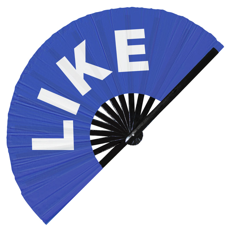 Like Hand Fan Foldable Bamboo Circuit Rave Hand Fan Like Love Me Gusta Words Expressions Statement Gifts Festival Accessories