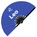 Leo Zodiac Sign Bamboo Hand Fan