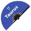 Taurus Zodiac Sign Bamboo Hand Fan
