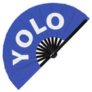 YOLO Bamboo Hand Fan