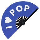 I Love Pop Bamboo Hand Fan