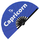 Capricorn Zodiac Sign Bamboo hand fan