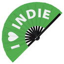 I Love Indie Bamboo Hand Fan