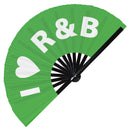 I Love R&B Bamboo Hand Fan