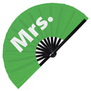 Mrs. Wedding Bamboo Hand Fan