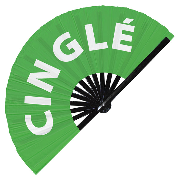Cinglé hand fan foldable bamboo circuit rave hand fans funny gag french words expressions statement Slangs outfit party supply gear gifts music festival event rave accessories essential for men and women wear