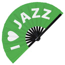I Love Jazz Bamboo Hand Fan