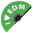 I Love EDM Bamboo Hand Fan