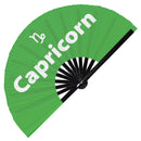 Capricorn Zodiac Sign Bamboo hand fan
