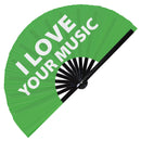 I Love Your Music Bamboo Hand Fan