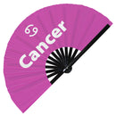 Cancer Zodiac Sign Bamboo hand fan