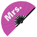 Mrs. Wedding Bamboo Hand Fan
