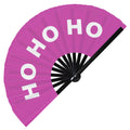 Ho Ho Ho Hand Fan Party Accessories Folding Fan Bamboo Rave Event Festival Handheld Fan