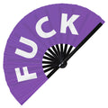 Fuck Hand Fan Foldable Bamboo Circuit Rave Hand Fans FCK Words Expressions Funny Statement Gag Gifts Festival Accessories
