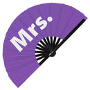 Mrs. Wedding Bamboo Hand Fan
