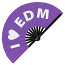 I Love EDM Bamboo Hand Fan