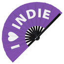 I Love Indie Bamboo Hand Fan