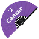 Cancer Zodiac Sign Bamboo hand fan