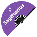 Sagittarius Zodiac Sign Bamboo Hand Fan