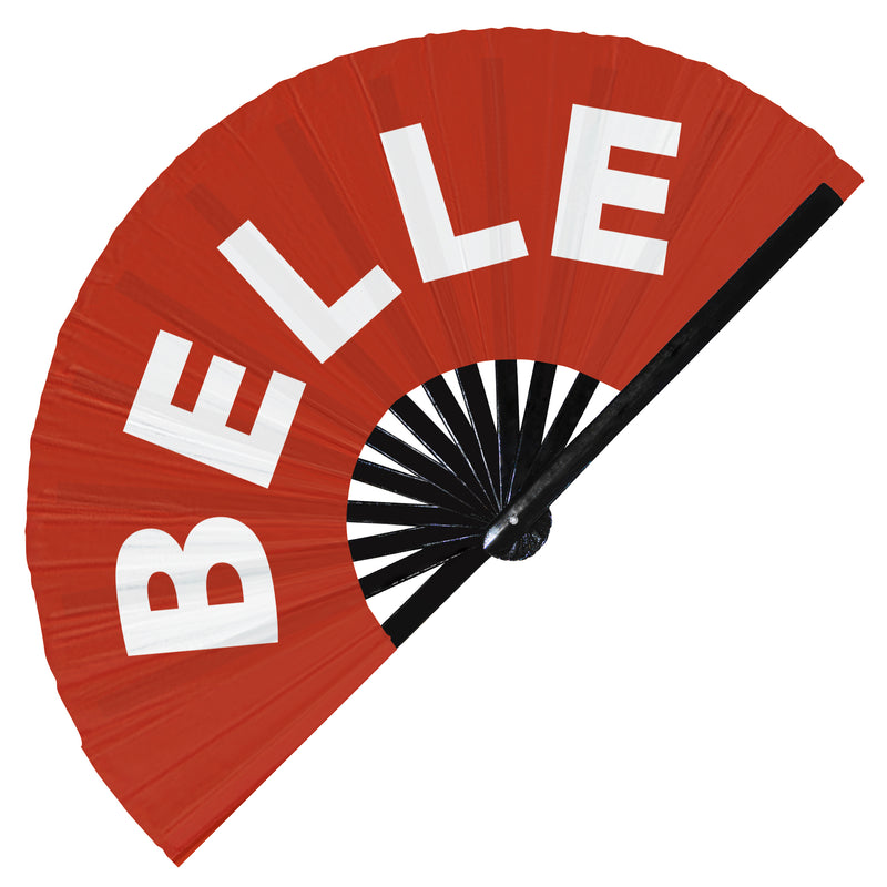 Belle Hand Fan Foldable Bamboo Circuit Rave Hand Fans French Words Expressions Funny Statement Gag Gifts Festival Accessories