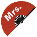 Mrs. Wedding Bamboo Hand Fan