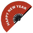 Happy New Year Bamboo Hand Fan