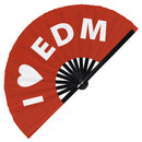 I Love EDM Bamboo Hand Fan