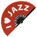 I Love Jazz Bamboo Hand Fan