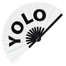 YOLO Bamboo Hand Fan