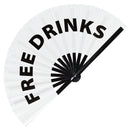 Free Drinks Partner Bamboo Hand Fan