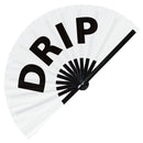 drip fashion Slang Words hand fan foldable bamboo circuit rave hand fans Gen Z Modern Slangs outfit party supply gear gifts music festival event rave accessories essential for men and women wear