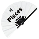 Pisces Zodiac Sign Bamboo Hand Fan