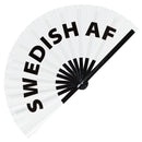 Swedish AF Bamboo Hand Fan