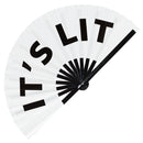 It's Lit Hand Bamboo Hand Fan