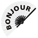 Bonjour Bamboo hand fan