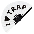 I Love Trap Bamboo Hand Fan