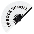 I Love Rock 'n' Roll Bamboo Hand Fan
