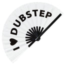 I Love Dubstep Bamboo Hand Fan